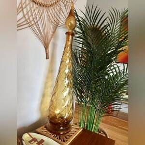 🧞‍♀️💛 Extra Tall Vintage Mid Century Empoli Genie Bottle Made in Italy 1960s